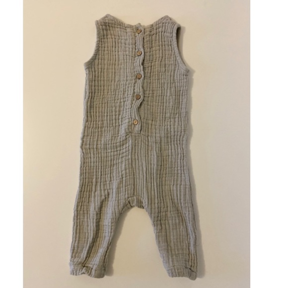Beba Bean Coco Romper in Grey Muslin - Picture 3 of 4